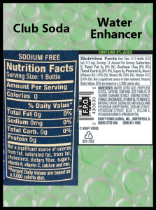 Club Soda And Mio Nutrition Information